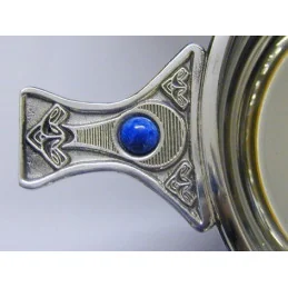 Gem Handle Pewter Quaich