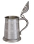 Medieval Hunting Scene Pewter Tankard