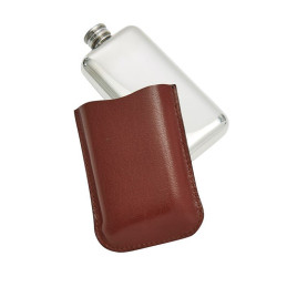Black Leather Pouch 3oz Pocket Flasks