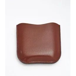Black Leather Pouch 6oz Pocket Flasks