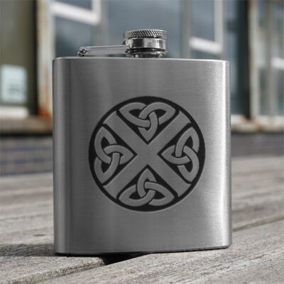 Celtic Saltire Design Hip Flask