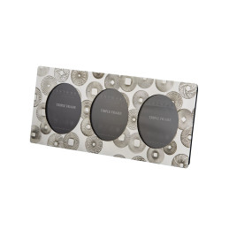 Millstones Triple Pewter Photo Frame