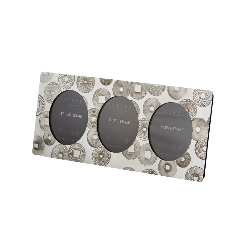 Millstones Triple Pewter Photo Frame