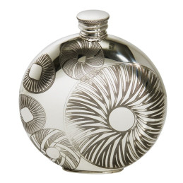 Millstones Round Pewter Flask