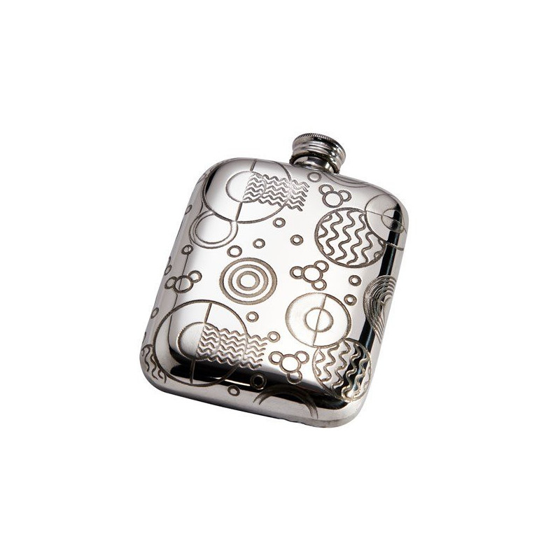 Retro Style Pewter Pocket Flask