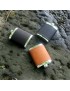 English Tan Leather Hip Flask