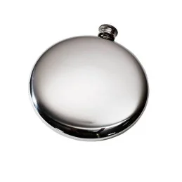 Celtic Gold Round Pewter Flask
