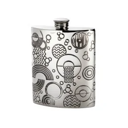 Retro Pewter Kidney Hip Flask