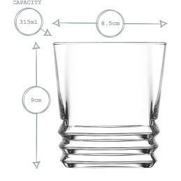 Elegan Ridged Whisky Glass