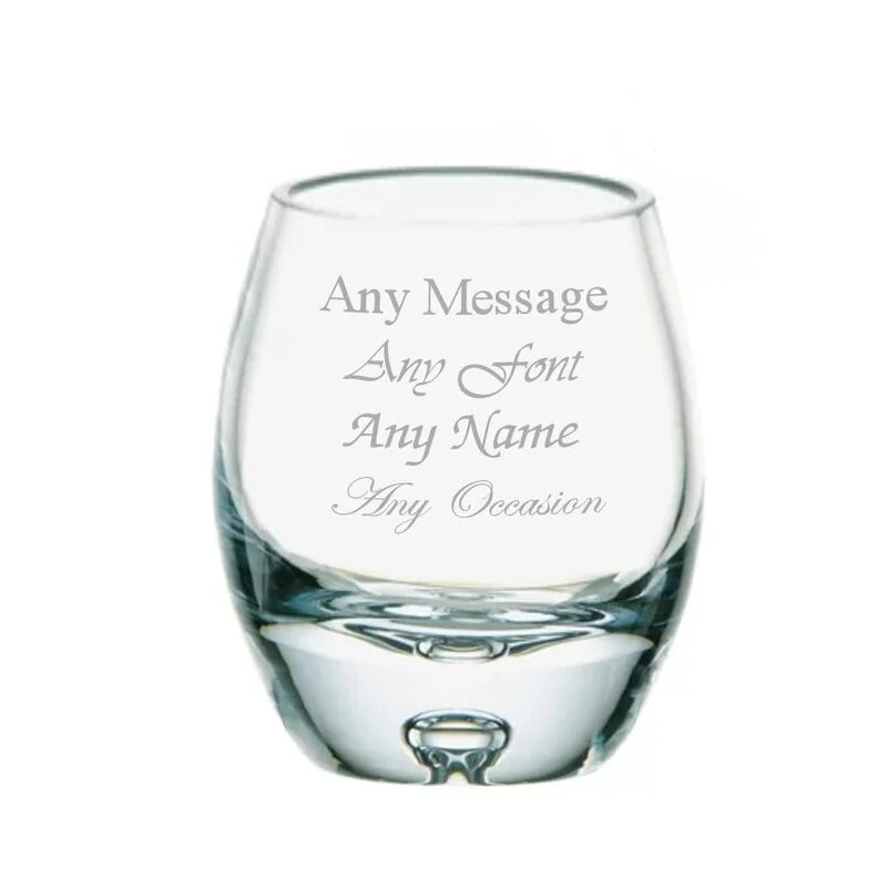 Handmade Bubble Base Barrel Whisky Glass