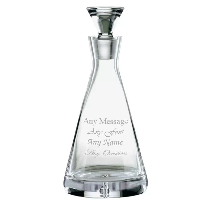 Handmade Bubble Base Pyramid Decanter