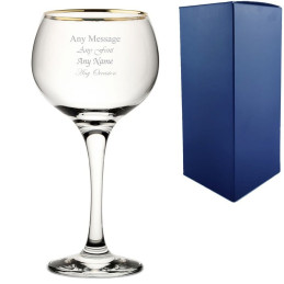 Gold Rim Ambassador Gin Balloon Glass