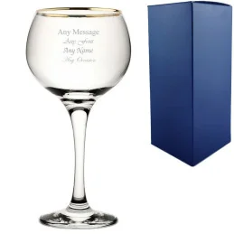 Gold Rim Ambassador Gin Balloon Glass