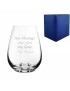 Dimple Base Stemless White Wine Glass