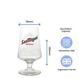 San Miguel Pint Glass