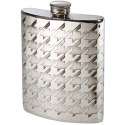 Dogstooth Pewter Kidney Hip Flask