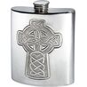 Celtic Cross Pewter Kidney Flask