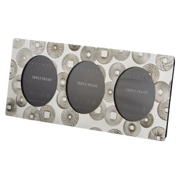Millstones Triple Pewter Photo Frame