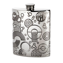 Retro Pewter Kidney Hip Flask