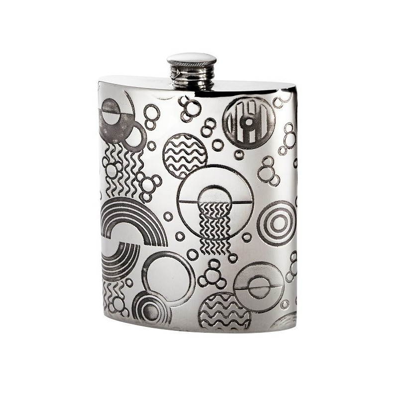 Retro Pewter Kidney Hip Flask