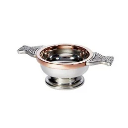 Copper Rim Pewter Quaich, Small