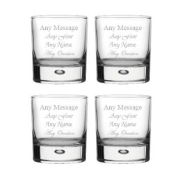 Prysm Decanter Set With 4 Bubble Whisky glasses