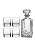 Prysm Decanter Set With 4 Bubble Whisky glasses