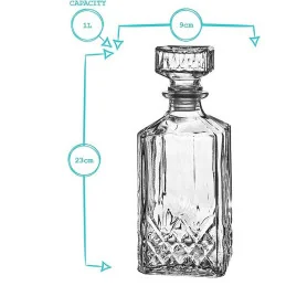 Prysm Decanter Set With 4 Bubble Whisky glasses