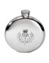 Round Pewter Thistle Flask