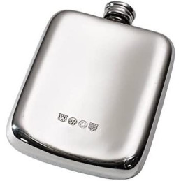 Thistle Stamp Pewter Pocket Flask