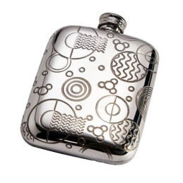 Retro Style Pewter Pocket Flask