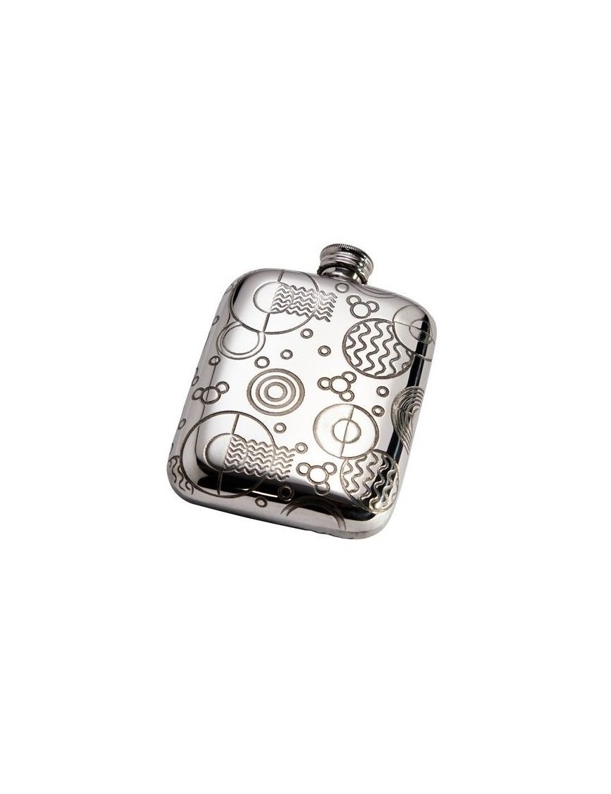 Retro Style Pewter Pocket Flask