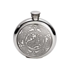 Paisley Pewter Round Flask