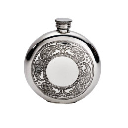 Paisley Pewter Round Flask