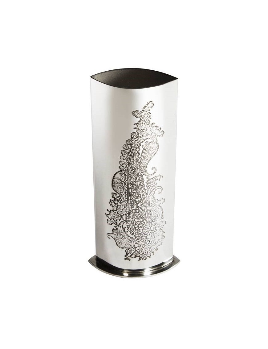 Single Paisley Pewter Budvase