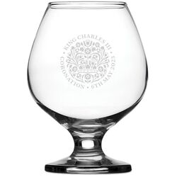 Commemorative Coronation of the King Brandy Cognac Glass