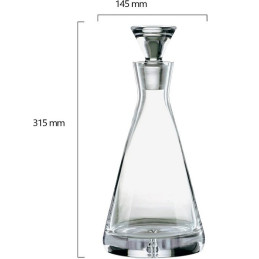 Handmade Bubble Base Pyramid Decanter