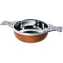 Wood and Pewter Quaich Large Plus