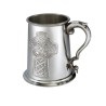 Embossed Celtic Cross Pewter Tankard