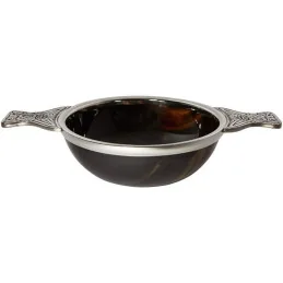 Horn and Pewter Quaich