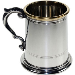 Half Pint Celtic Gold Pewter Tankard