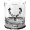Majestic Stag Head Pewter Whisky Glass