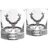 Majestic Stag Head Pewter Whisky Glass