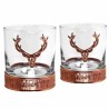 Majestic Stag Head Pewter Whisky Glass