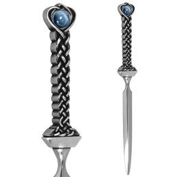 Celtic Pewter Letter Opener with Sapphire Stone