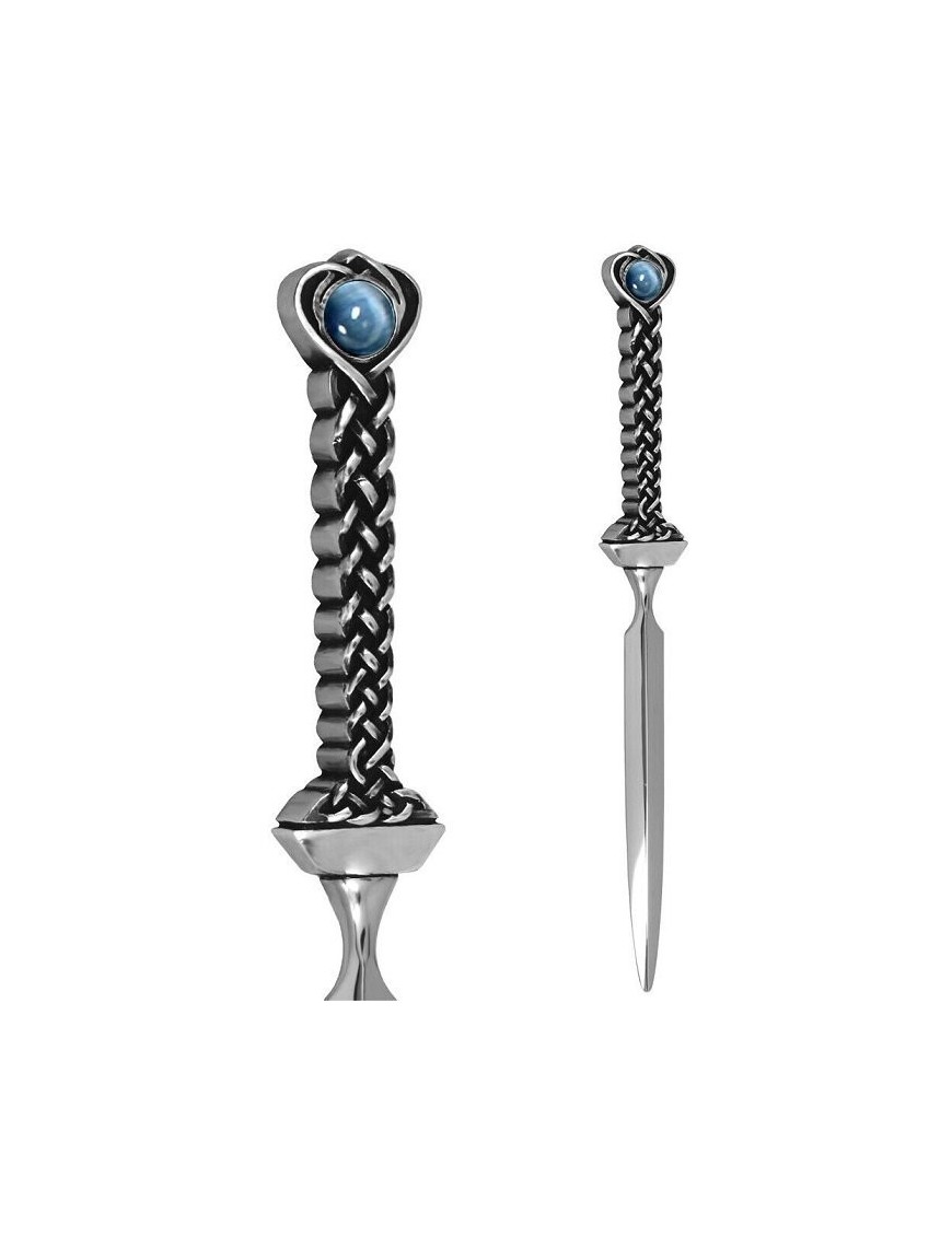 Celtic Pewter Letter Opener with Sapphire Stone