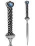 Celtic Pewter Letter Opener with Sapphire Stone