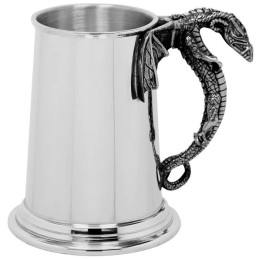 Dragon Handle Pewter Tankard