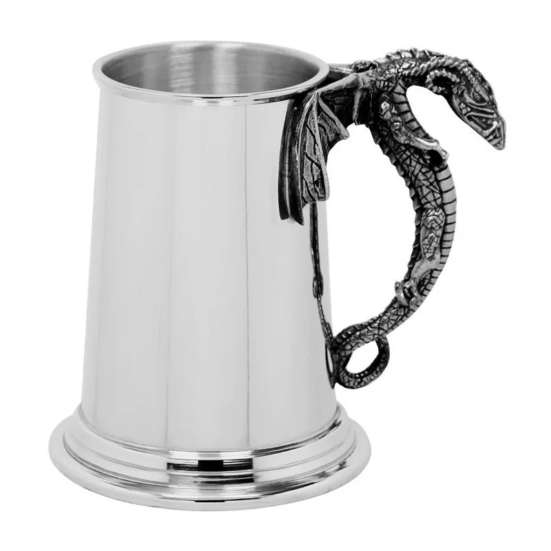 Dragon Handle Pewter Tankard