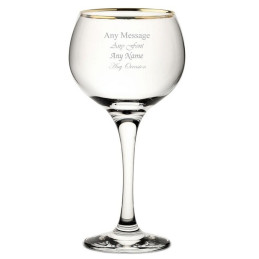 Gold Rim Ambassador Gin Balloon Glass